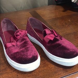 Slightly worn Catherine Malandrino velvet sneakers